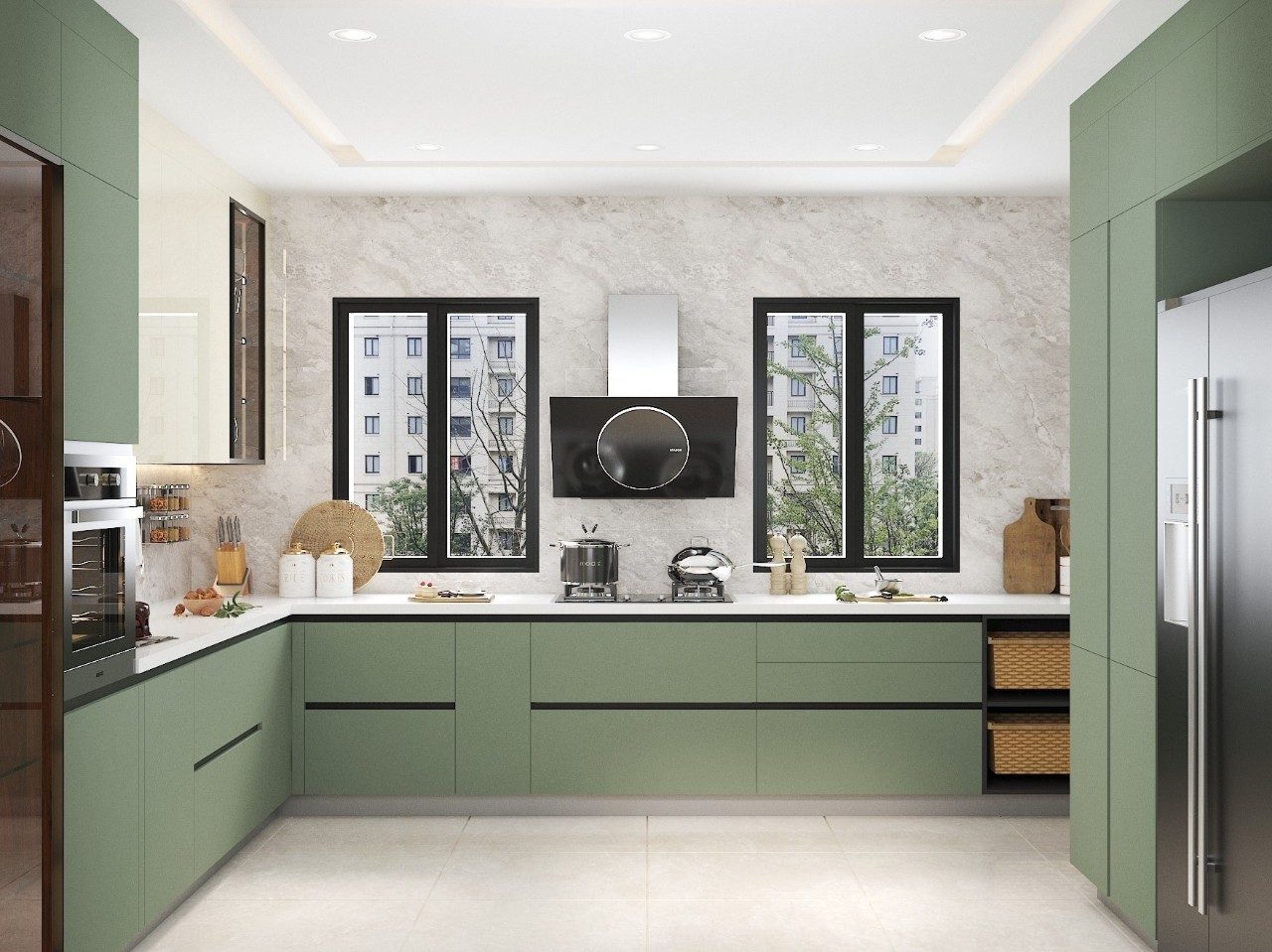 Sleek kitchen
